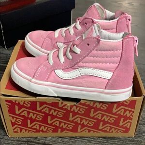 Toddler Girls Vans SK-8 Hi Zip Prism